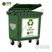 Sıfır Atık Konteynerı 770 Litre Cam Atık