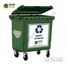 Sıfır Atık Çöp Konteynerı 770 Litre Kağıt Atık