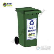 Sıfır Atık Konteynerı 240Litre Kağıt Atık