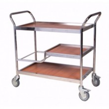 Kromaj Ahşap Restoran Servis Arabası