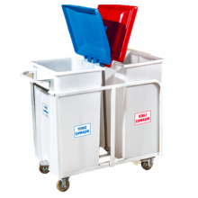 İkili Çamaşır Toplama Arabası