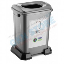 Metal Atık Kutusu 50 Litre