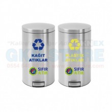 İkili Pedallı Sıfır Atık Kutusu