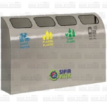 4lü Paslanmaz Sıfır Atık Kumbarası 1033A