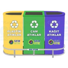 3lü Sıfır Atık Kutusu 1021B