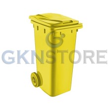 Plastik Çöp Konteyneri 240 Litre Sarı