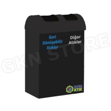 İkili Sıfır Atık Kutusu Seti | Elektrostatik Toz Boyalı