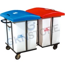 İkili Çamaşır Arabası | Hastane, Otel, Çamaşırhane Tipi 2 x 250 Lt