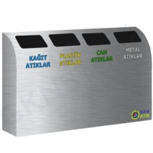 Paslanmaz Çelik Sıfır Atık Geri Dönüşüm Kutusu