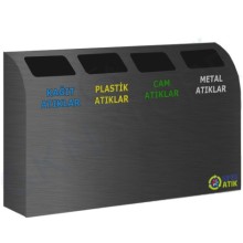 Boyalı Sıfır Atık Geri Dönüşüm Kutusu