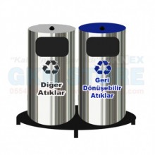 Paslanmaz Çelik Sıfır Atık Kutusu Seti