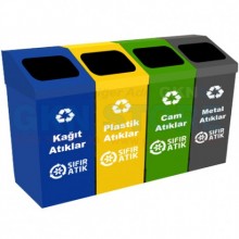 Renkli Sıfır Atık Kutusu
