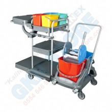 Paspas Arabalı Temizlik Kovalı Kat Temizlik Arabası