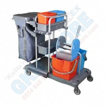 Ful Ekipmanlı Kat Temizlik Arabası