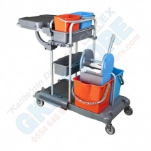 Paspas Kovalı Çift Temizlik Kovalı Kat Temizlik Arabası