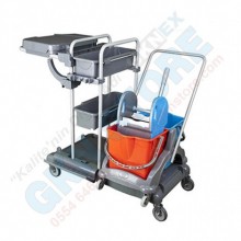 Paspas Arabalı Pratik Kat Temizlik Arabası