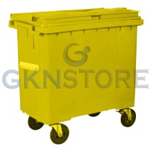 770 Litre Plastik Çöp Konteyneri Sarı